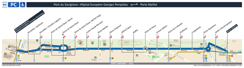 Bus line route PC