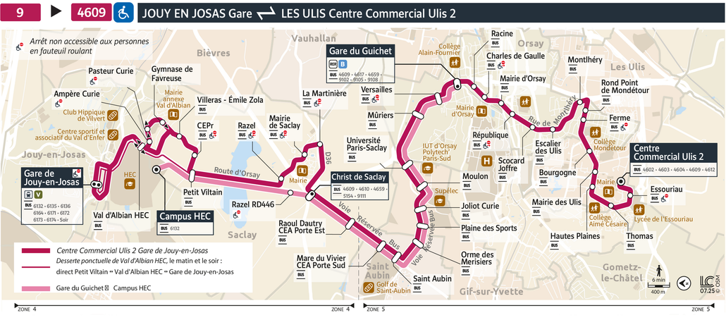 Bus line route 4609