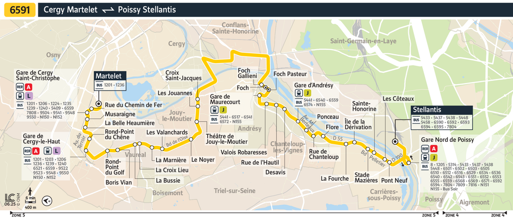 Bus line route 6591