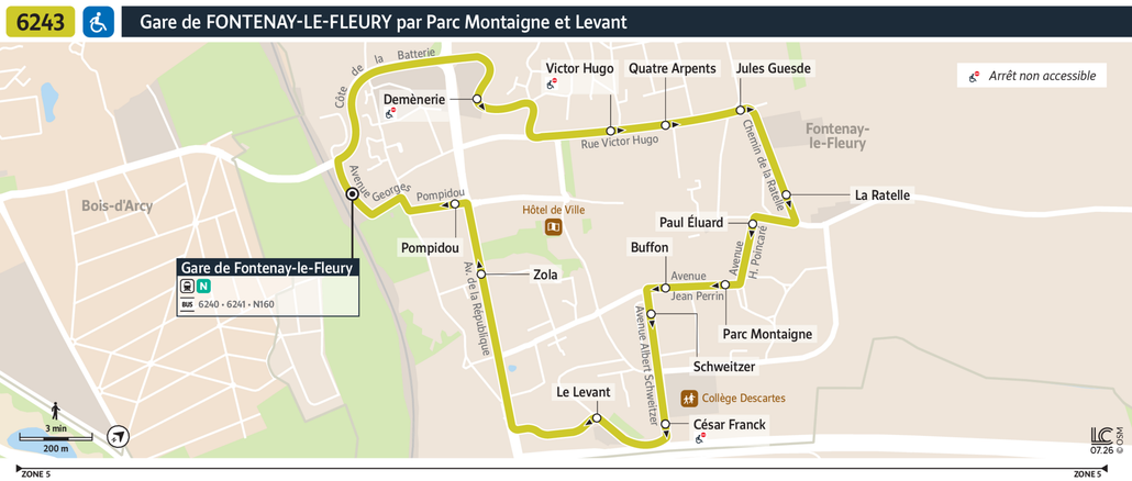 Bus line route 6243