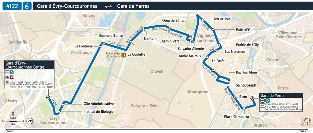 Bus line route 4122