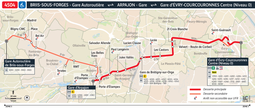 Bus line route 4504