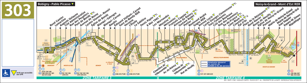 Tracé de la ligne de Bus