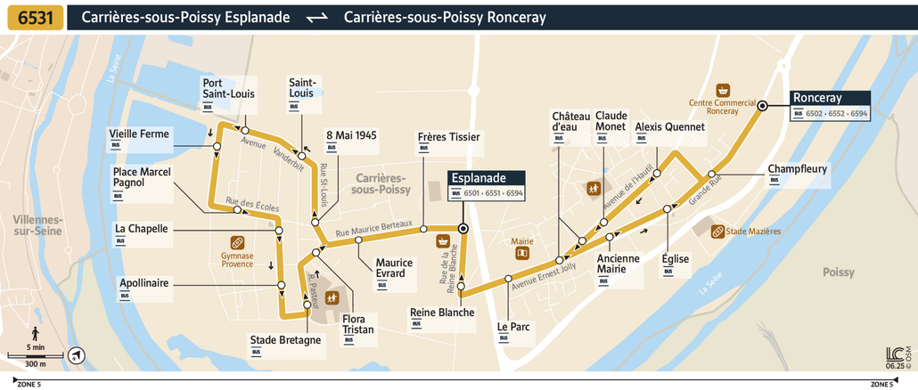 Bus line route 6531