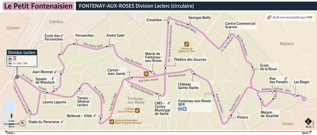 Bus line route FONT