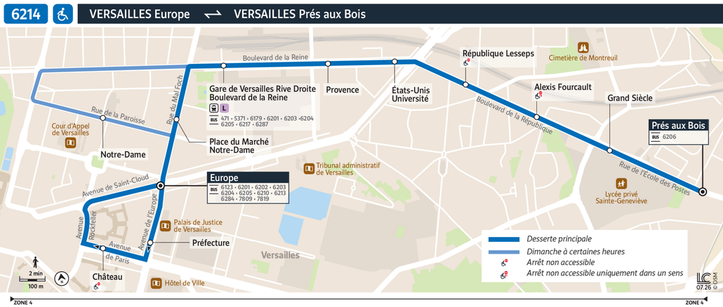 Bus line route 6214