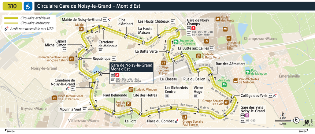 Bus line route 310