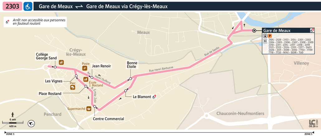 Bus line route 2303