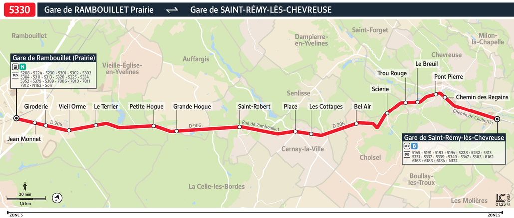 Bus line route 5330