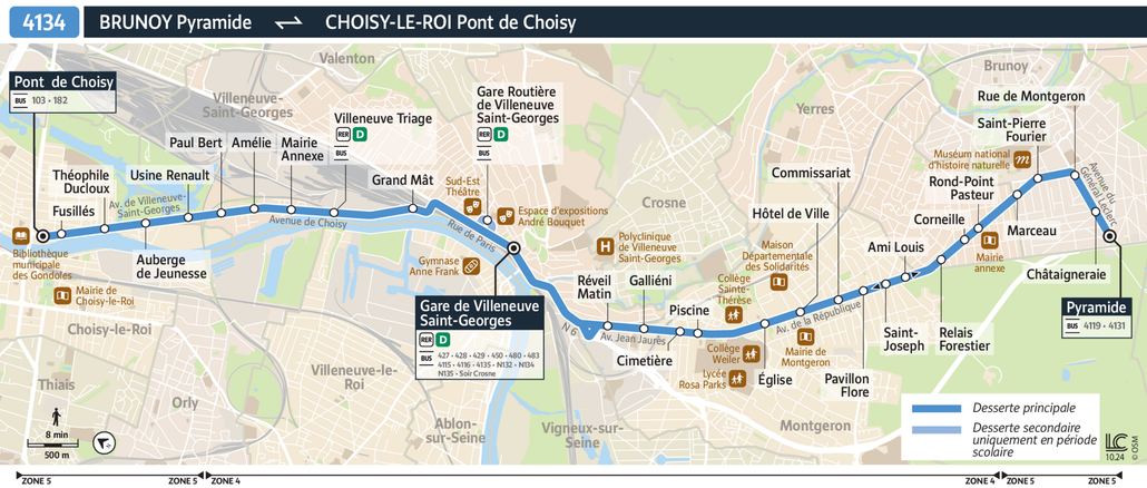 Bus line route 4134