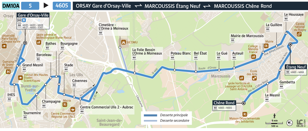 Bus line route 4605