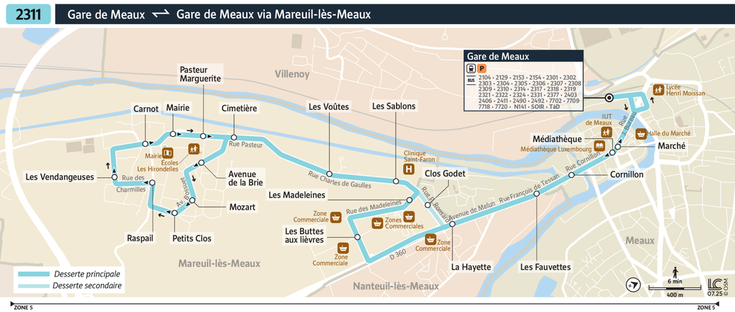 Bus line route 2311