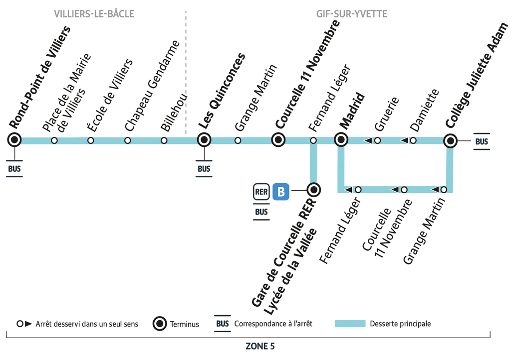 Bus Line 4653: map, stops, and real-time schedules | Bonjour RATP