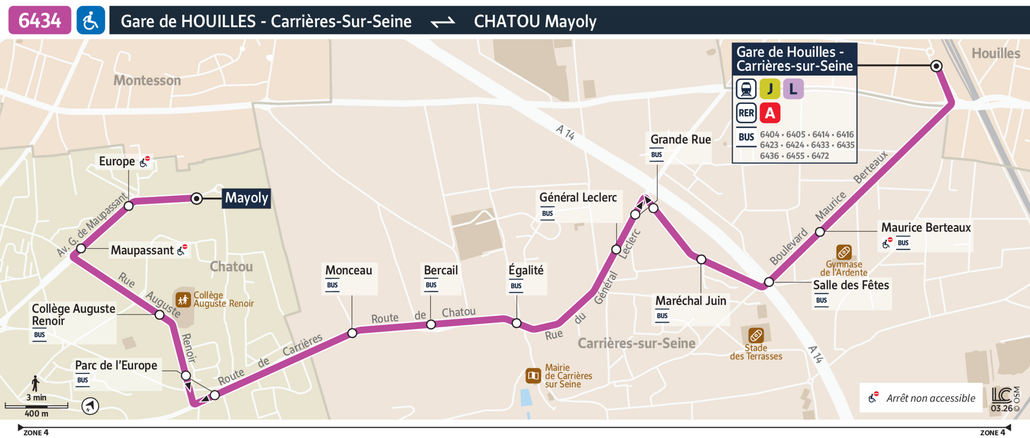 Bus line route 6434