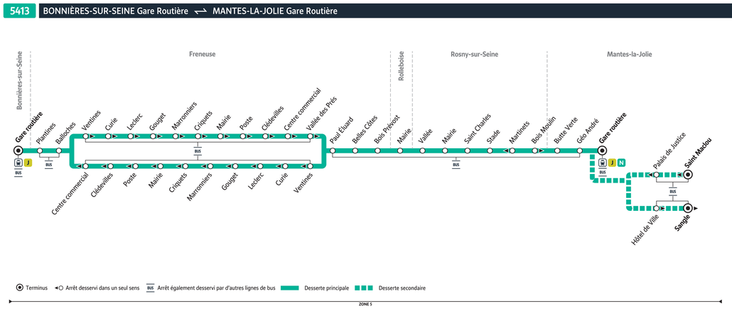 Bus line route 5413