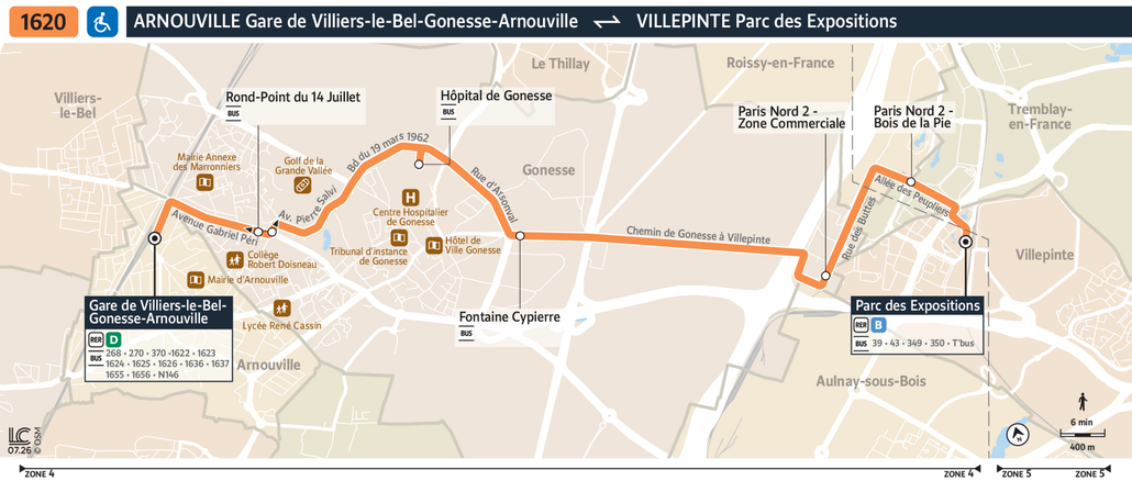 Bus line route 20