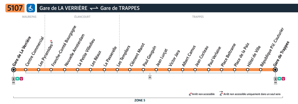 Bus line route 5107