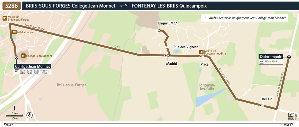 Bus line route 5286