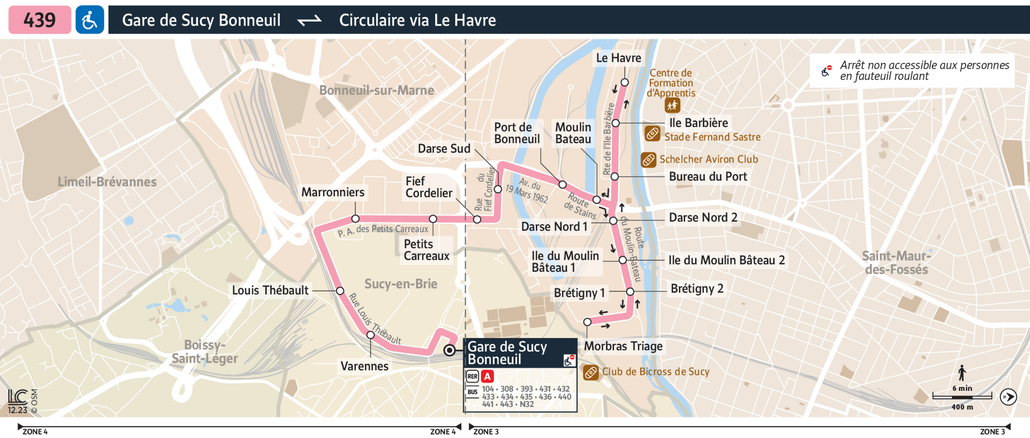 Bus line route 439