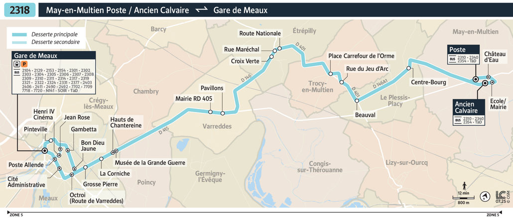 Bus line route 2318