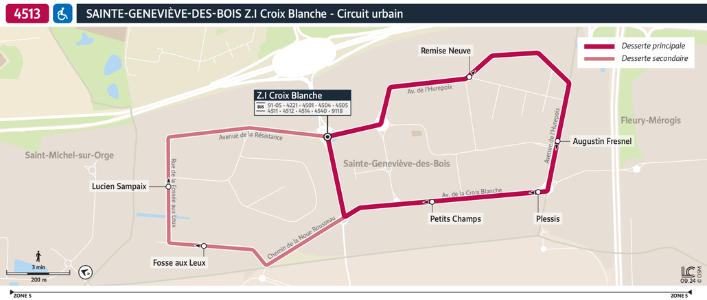 Bus line route 4513
