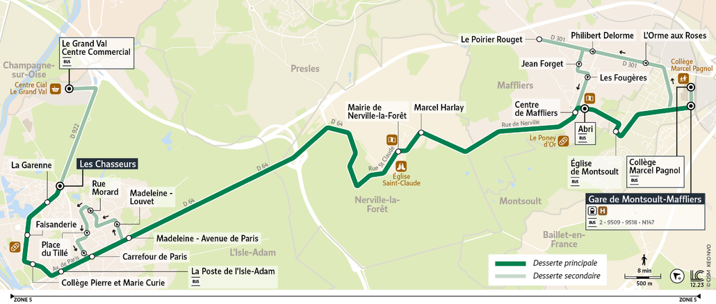 Bus line route 1316