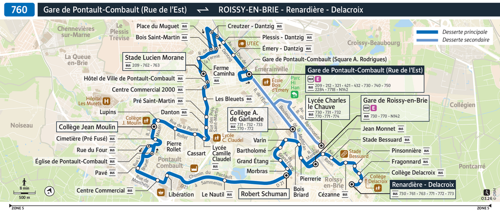 Bus line route 760