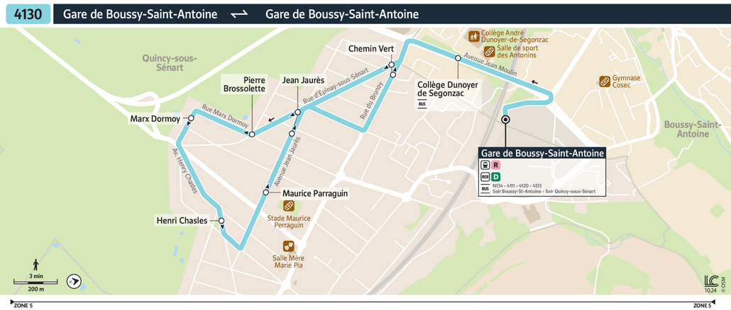 Bus line route 4130