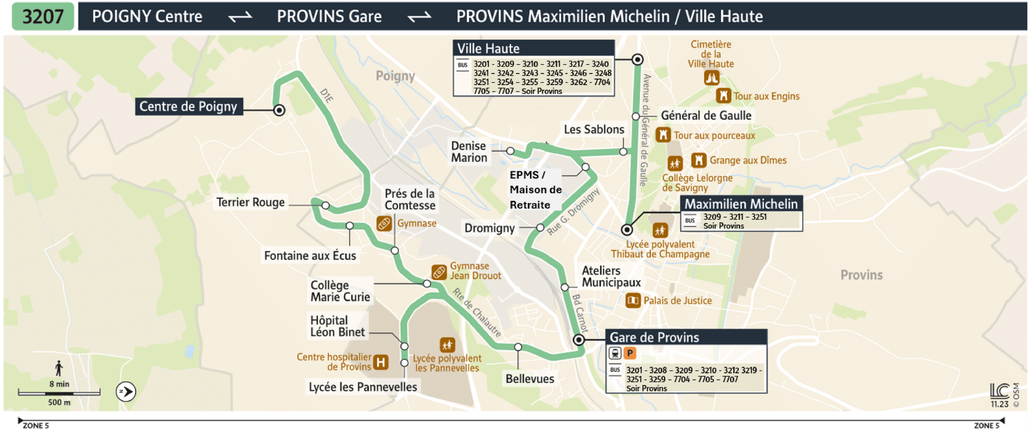 Bus Ligne 3207 : plan, arrêts et horaires en temps réel | Bonjour RATP