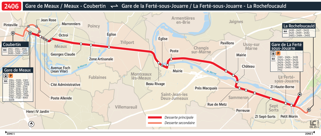 Bus line route 2406