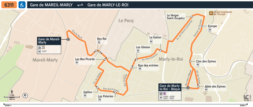 Bus line route 6311