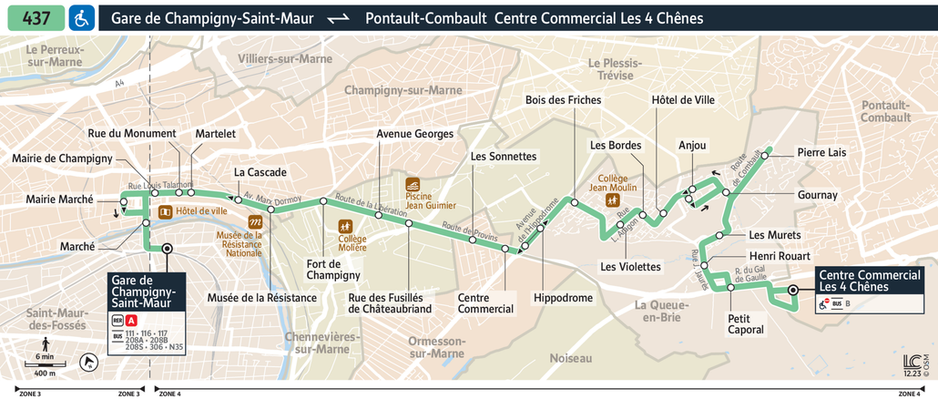Bus line route 437
