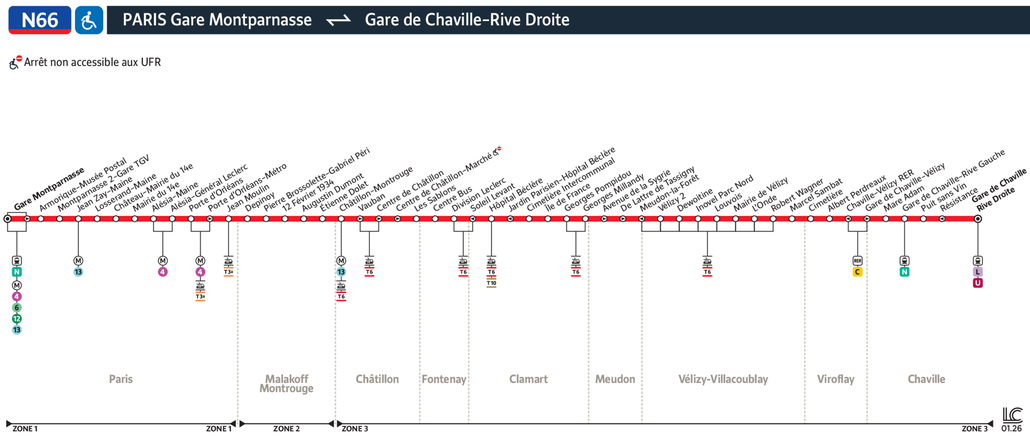 Noctilien Line : map, stops, and real-time schedules | Bonjour RATP
