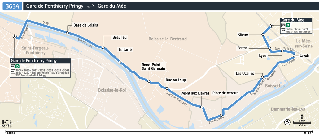 Bus line route 3634