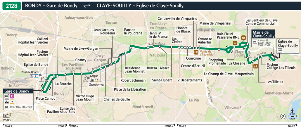 Bus line route 2128