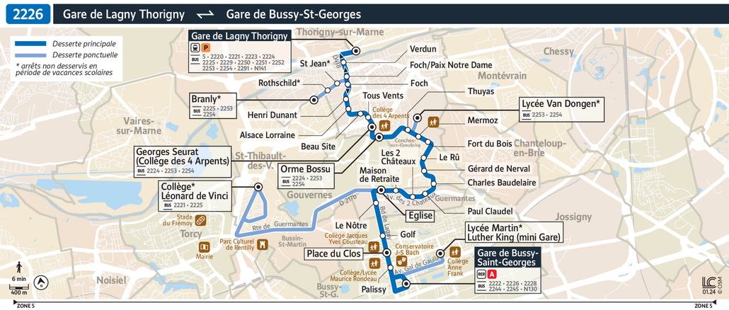 Bus line route 2226