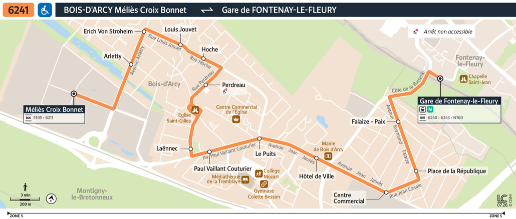 Bus line route 6241