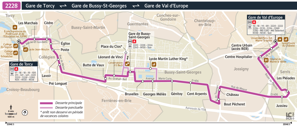 Bus line route 2228