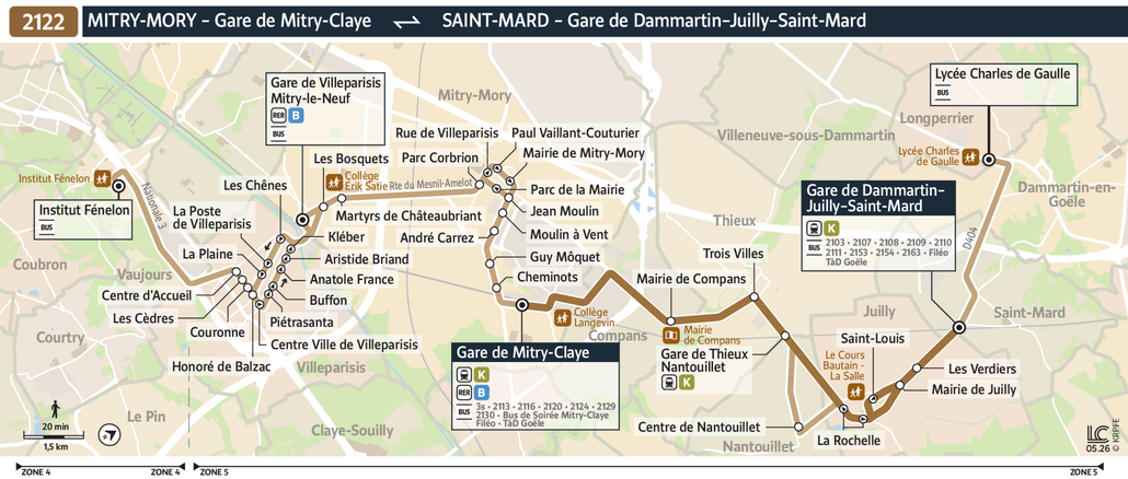 Bus line route 2122