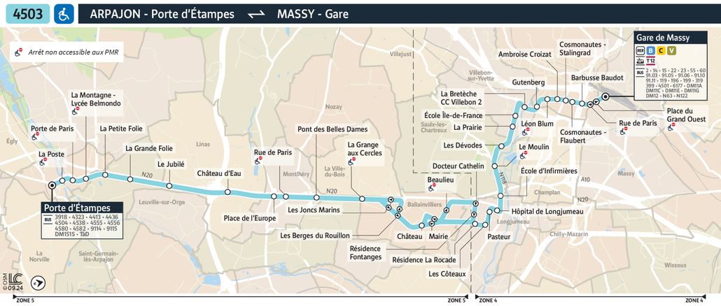 Bus line route 4503