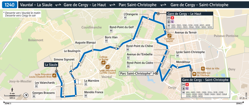Bus line route 1240