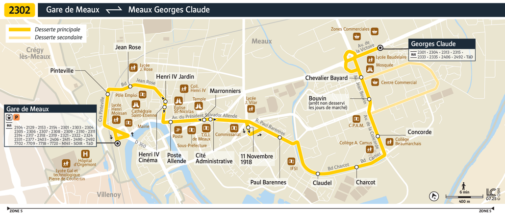 Bus line route 2302