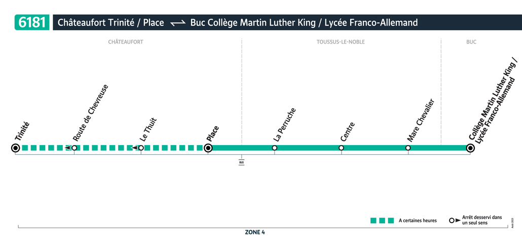 Bus line route 6181