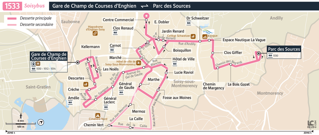 Bus line route 1533