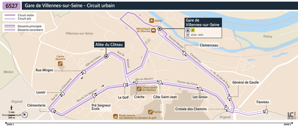 Bus line route 6527
