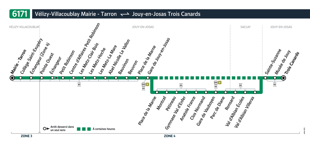 Bus line route 6171