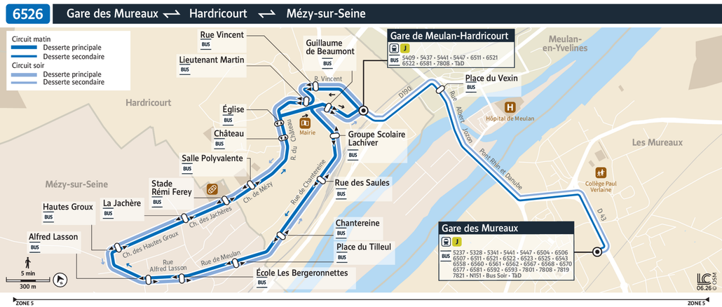 Bus line route 6526