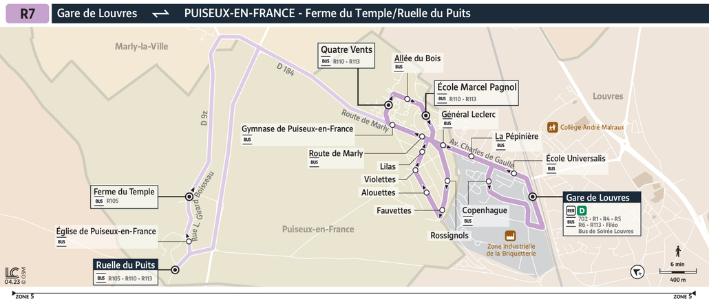 Bus Ligne R7 : plan, arrêts et horaires en temps réel | Bonjour RATP