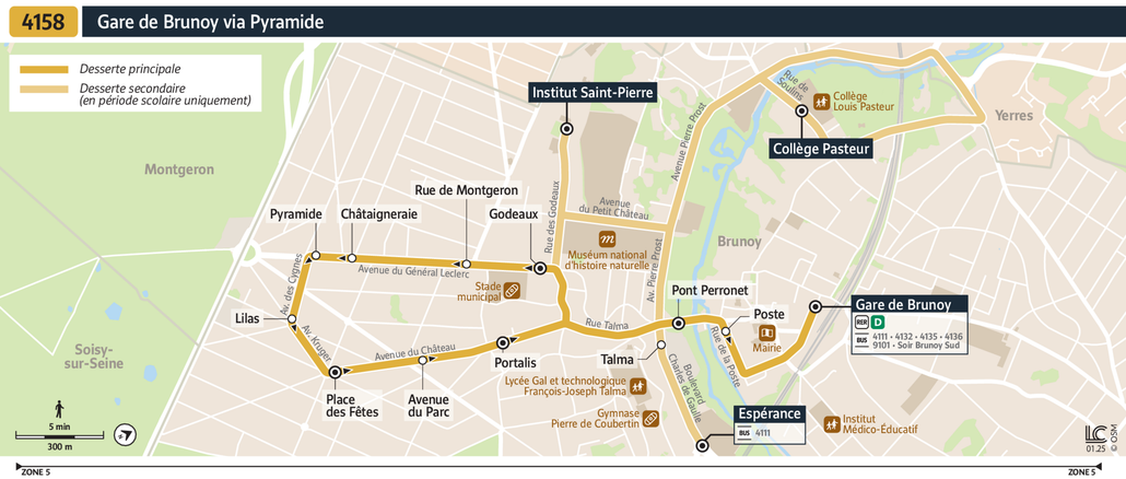 Bus line route 4158