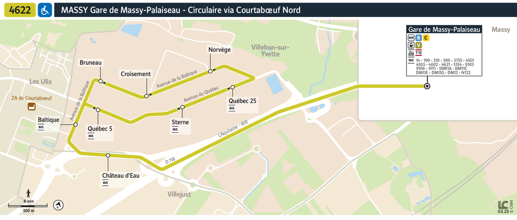 Bus line route 4622